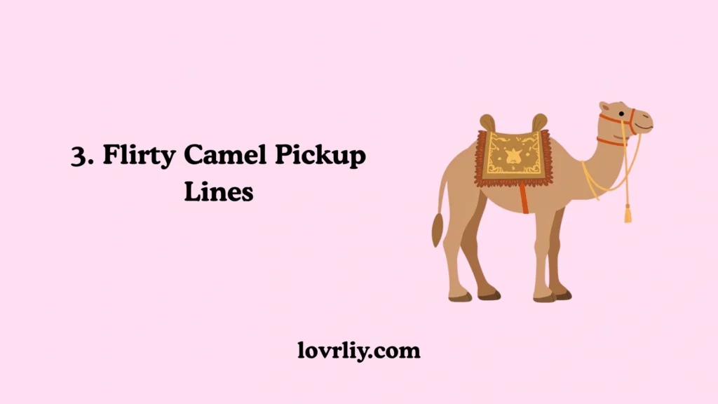 3. Flirty Camel Pickup Lines